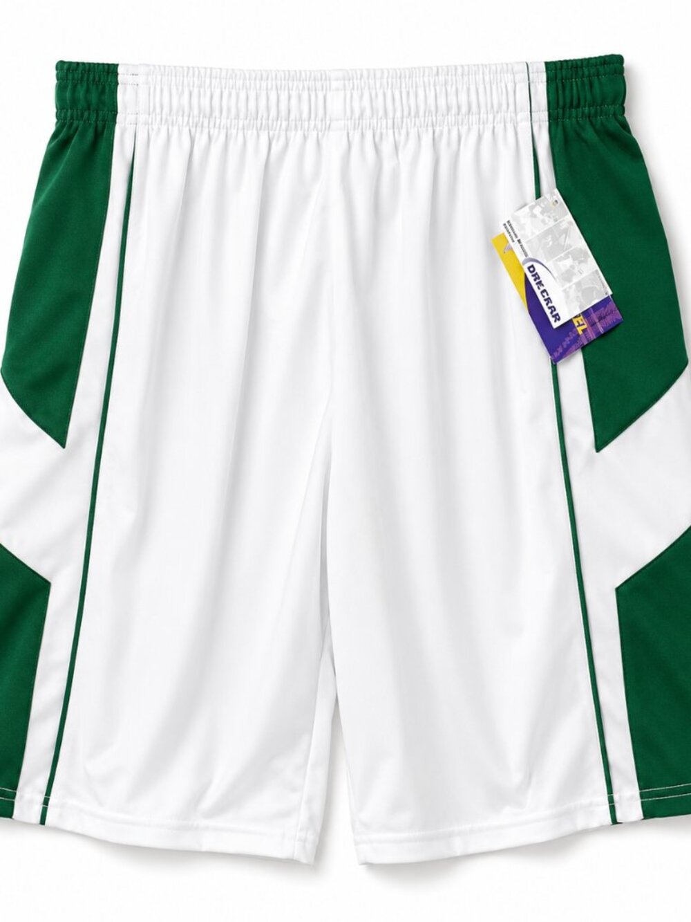 Green and White Athletic Shorts
